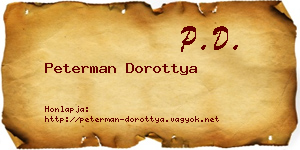 Peterman Dorottya névjegykártya